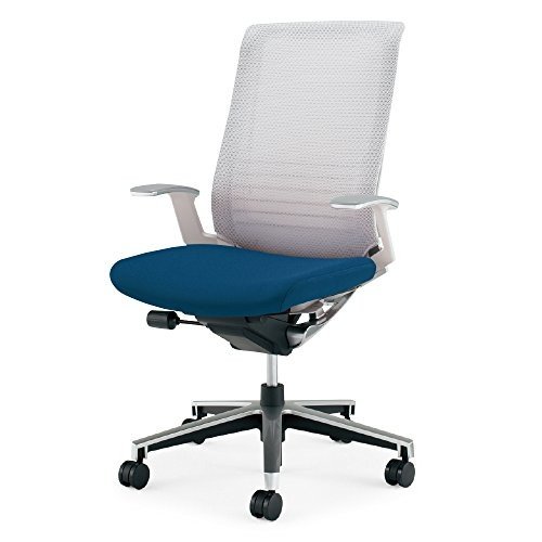 【組立無料】 コクヨ オフィスチェア インスパイン CR-GA2503E1GMT5-W ハイバック T型肘 ホワイトフレーム 背ホワイト/座インディゴブルー カーペット用