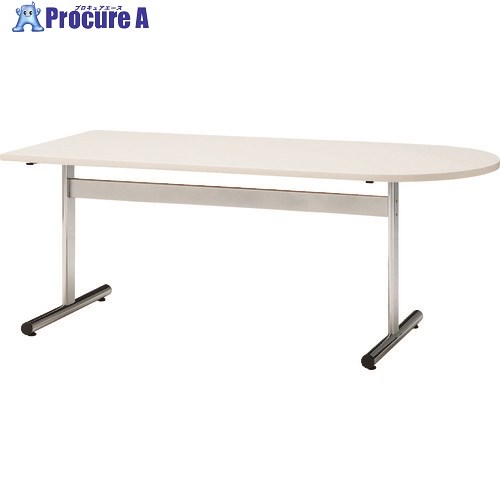 TOKIO ミーティングテーブル 半楕円型 1800X750 ホワイト TT-1875US WH 1台 ■▼146-3045 【送料都度見積】※車上渡し