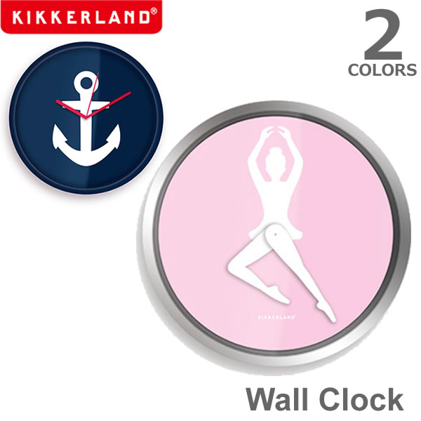 キッカーランド【KIKKERLAND】Wall Clock ウォールクロック バレリーナ8 アンカー8 CL38 CL53 時計 壁掛け時計 デザイン雑貨 プレゼント ギフト【あす楽】