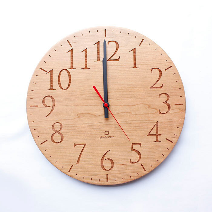 ヤマト工芸 MUKU エン チェリー YK15-102 壁掛け時計 シンプル モダン おしゃれ かわいい 掛け時計 掛時計 ウォールクロック CLOCK 時計 日本製 一人暮らし ひとり 一人 二人暮らし