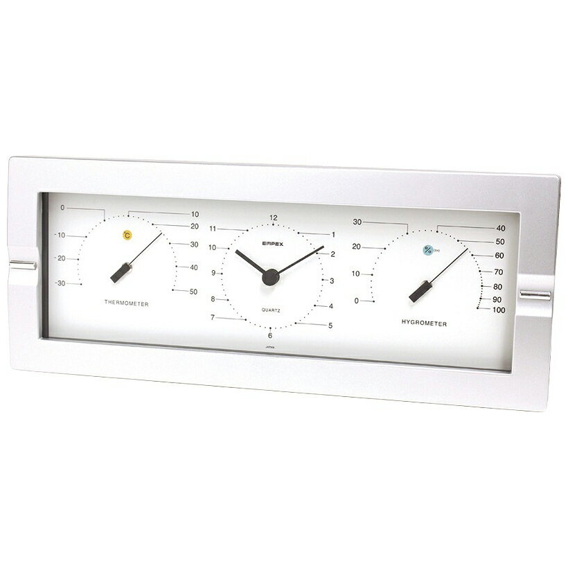 【エンペックス セレニティ温度計・時計・湿度計】販促品/名入れ/ノベルティ/ギフト/記念品 まとめ売り/見積もり 温度・湿度計