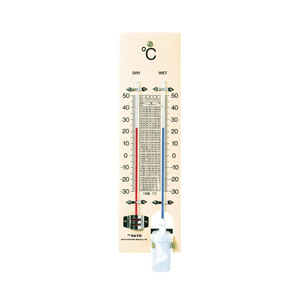 (まとめ) 佐藤計量器 乾湿計(フック箱)1518-00【×10セット】[21]