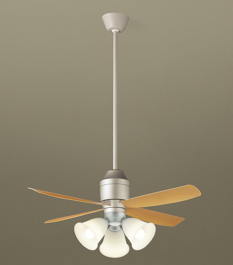 パナソニック シーリングファン 天井吊下型 直付ボルト取付専用 DCモータータイプ 〜8畳 電球色 100形電球3灯器具相当(ランプ付) 風量4段切替 リモコン付 XS72144K(SPL5344K SP7072 SPK072 SPK012)