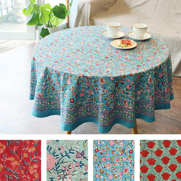 『 ラウンドクロス プールサブロックプリント 』 【 ラウンド 丸 円 サークル テーブルクロス フリークロス マルチクルス ラウンドテーブルクロス マルチクロス クロス マルチカバー 】