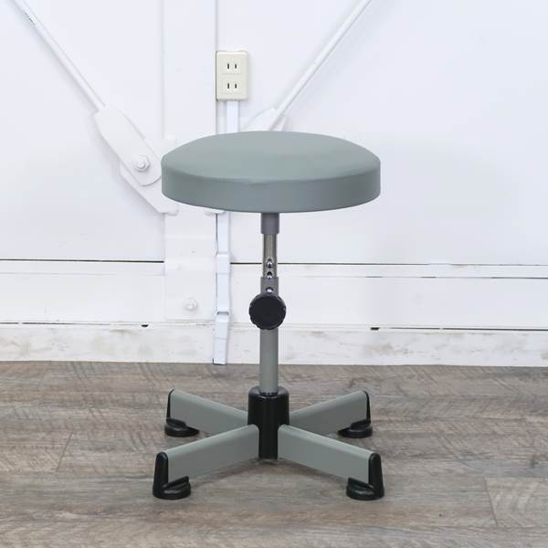 東洋事務器工業(TOYO) 作業イス キャスターなし グレー T-5