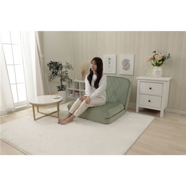 大人かわいい リクライニングソファ グリーンインテリア・家具 ソファ ソファー 1人掛け ソファ 一人掛け ソファ