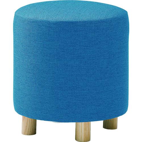 ■TRUSCO 布地スツール 380ΦXH400 ブルー 座面丸型〔品番:STL38B〕【1613148:0】[法人・事業所限定][直送元][店頭受取不可]