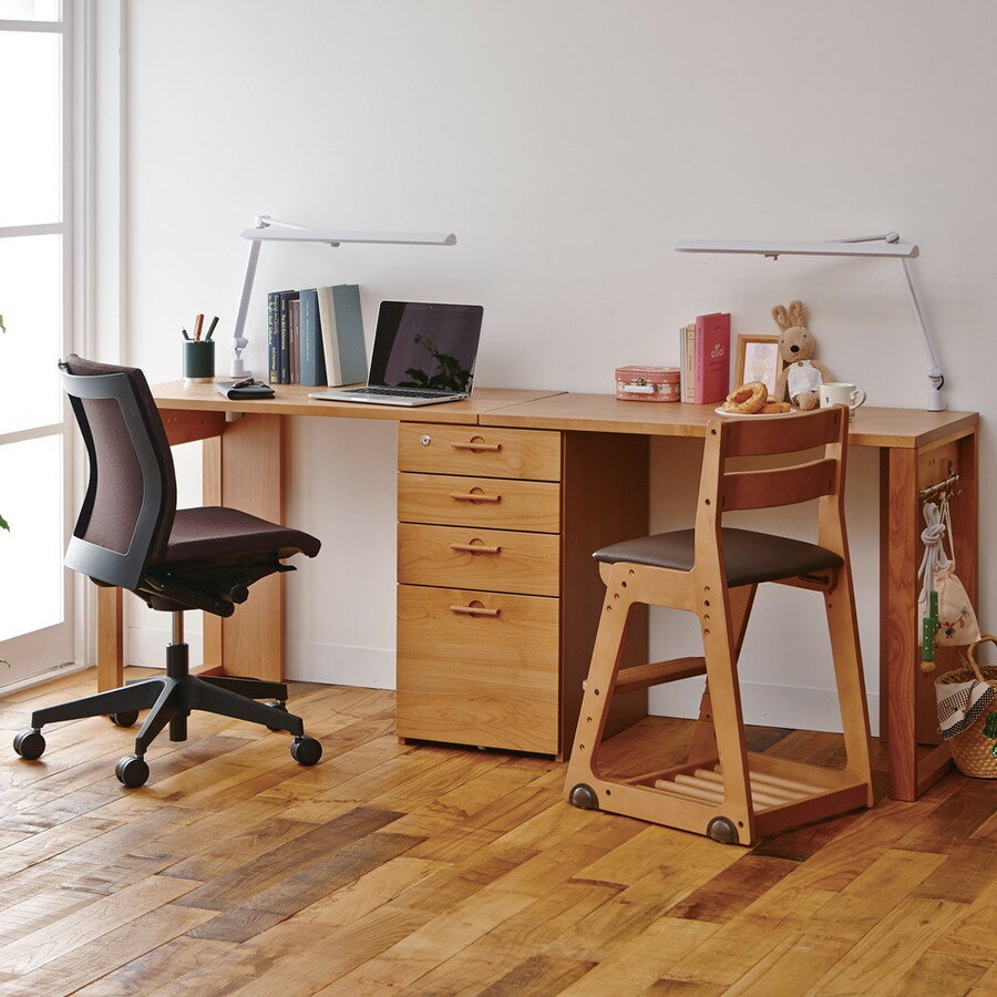 ツインデスク 2人用 アルダー 天然木 木製 イトーキ リーモ ITOKI