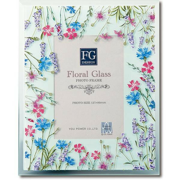 ユーパワー NATURAL STYLE FGデザイン フォトフレーム 「フィールドフラワー ブルー」 FF-02086 メーカ直送品  代引き不可/同梱不可