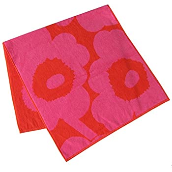 【中古】【輸入品・未使用】マリメッコ Marimekko タオル ゲストタオル フェイスタオル 100×50cm UNIKKO ウニッコ レッド×ピンク 63630 330 [並行輸入品]