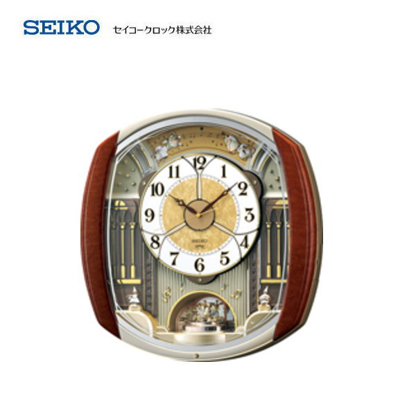 セイコー(SEIKO) 電波掛け時計 ウエーブシンフォニー RE564H 【条件付送料無料】 おしゃれな壁掛け電波時計/電波掛時計/電波時計/贈答品・贈り物/プレゼント・ギフト/お祝い返し/お返し/新築祝い/新築内祝い/かわいいメロディー/からくり時計・振り子時計