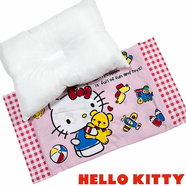 ハローキティ HELLO KITTY 枕 まくら カバー付き 28×39cm ポリエステル100% おもちゃ柄