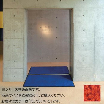 インドアマット ブライトマットII 12号 90×120cm だいだいいろ [ラッピング不可][代引不可][同梱不可]
