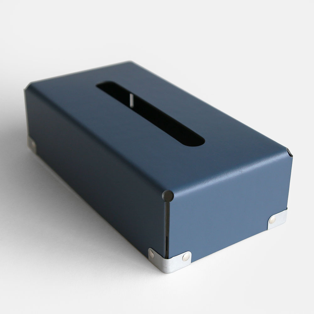 【あす楽対応】concrete craft / BENT TISSUE BOX(Navy)【コンクリートクラフト/ベント/クラフトワン/craft_one/ティッシュボックス/ネイビー】[117200