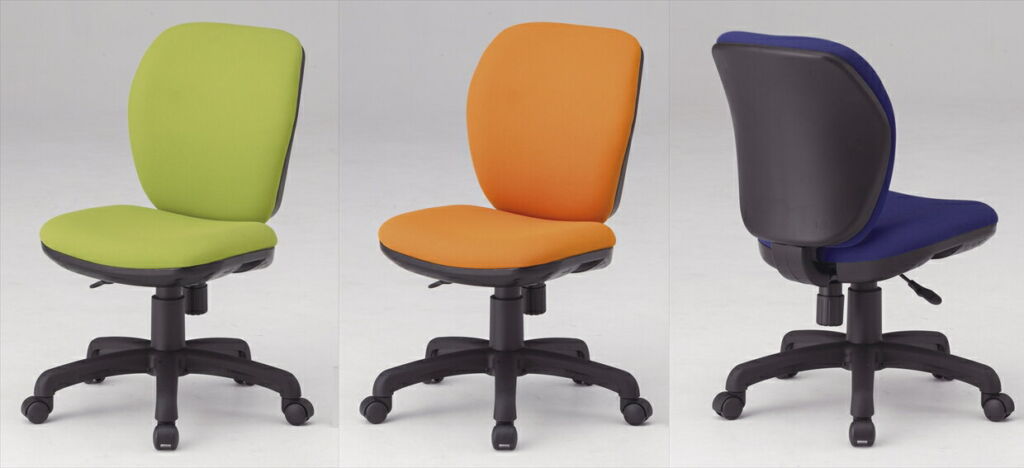 TOKIO【藤沢工業】 オフィスチェア 布張り・肘無しタイプ FST-77