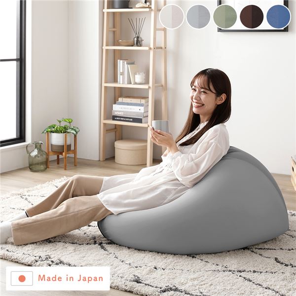 ビーズクッション キューブ型 単品 グレー 洗えるカバー クッション オットマン 座椅子 足置き 四角型 ビッグ クッション インテリア雑貨 日用雑貨 ビーズクション STIIBO[21]