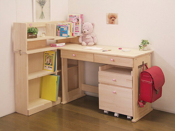 ポールハンガー(クローバー)プレゼント付き♪国産品 ハンドメイドシステム学習机「ハート」4点セット ラベンダーハウス製 日本製 学習デスク 勉強机 コンパクト 天然木 無垢 子供 学習机 ナチュラル おしゃれ かわいい 学習机 セット 男の子 女の子アウトレット セール