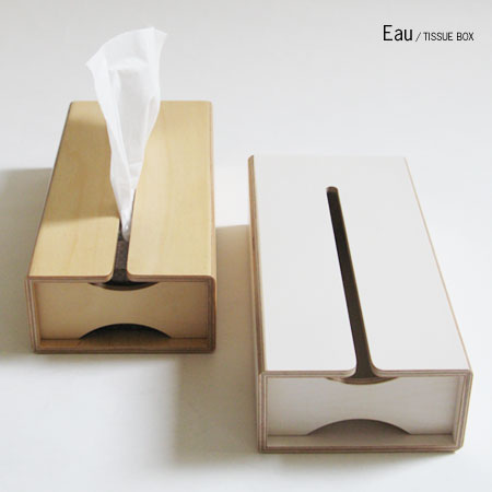 ティッシュボックス Eau オー TISSUE BOX ナチュラル ホワイト フィンランドバーチプライ ティッシュケース ティッシュカバー 高級 詰め替え 北欧 車 北欧 おしゃれ 白