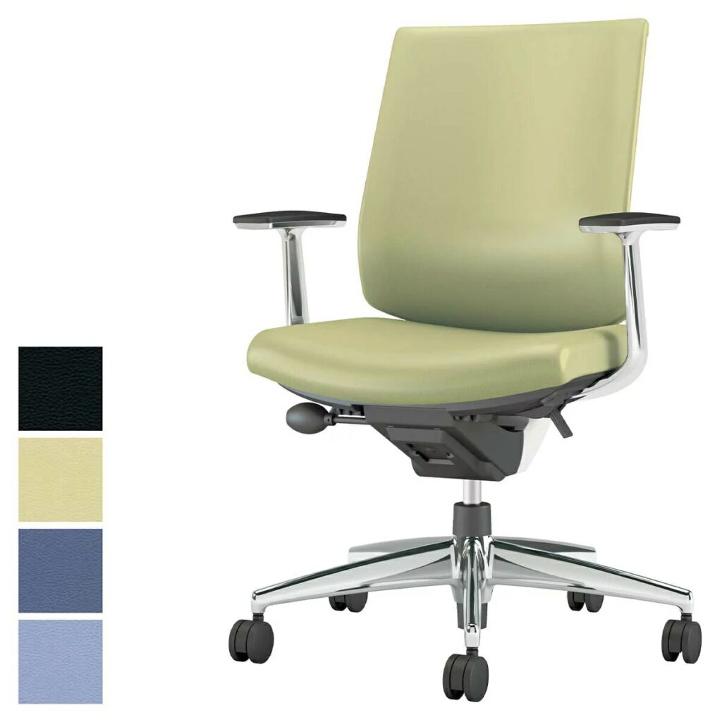 【コクヨ】デスクチェア オフィスチェア 椅子 Wizard3 ウィザード3CR-A3661E1 アルミ肘 ホワイトシェル アルミポリッシュ脚 -v フローリング用キャスター【メーカー直送配送】