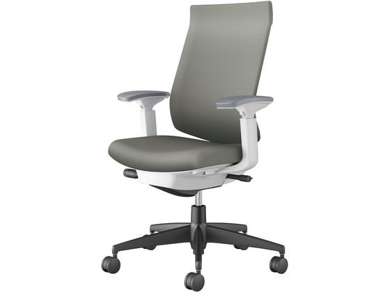 【レビュー投稿で100円OFFクーポン】【メーカー直送】コクヨ ウィザード4 ハイバック ホワイトシェル 黒脚可動肘 ソフトグレー(W)【代引不可】【組立・設置・送料無料】肘付き 可動肘タイプ 布張りチェア オフィスチェア オフィス家具