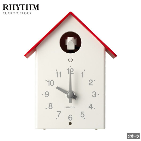 ふいごカッコー 掛置兼用 4RH797SR01 鳩 はと カッコー 掛け 壁掛 時計 ふいご アカ リズム RHYTHM 【お取り寄せ】【記念品】【名入れ】