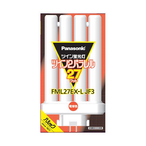 (まとめ) パナソニック ツイン蛍光灯ツイン2パラレル(4本平面ブリッジ) 27形 電球色 FML27EX-LJF3 1個 【×3セット】