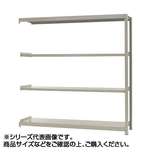 (代引き不可)(同梱不可)軽中量ラック 耐荷重150kgタイプ 連結 間口1500×奥行450×高さ2400mm 4段 アイボリー