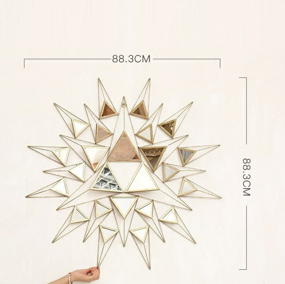 A002316M35壁掛け鏡 部屋飾り 壁掛け 壁掛けミラー ウォールミラー 高級豪華鏡 鉄工芸品