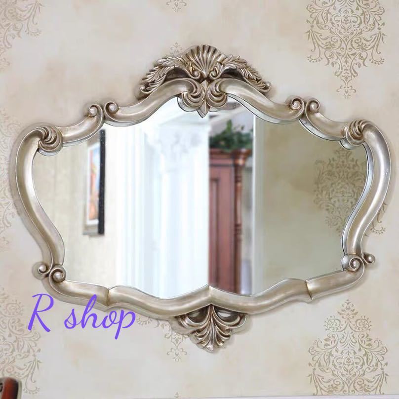 A029066吊鏡 壁掛け鏡 壁掛けミラー .ウォールミラ 高級豪華鏡 アンティーク調 115x90cm