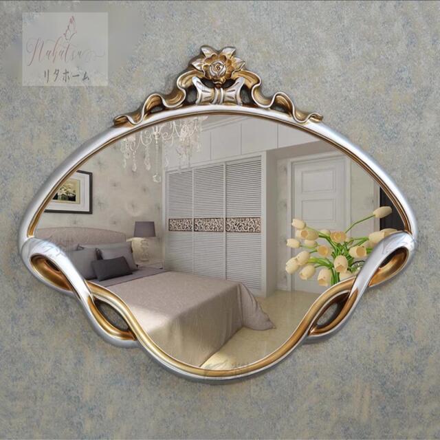 A057825豪華鏡 アンティーク調 壁掛け鏡 壁掛け .壁掛けミラー ウォールミラー