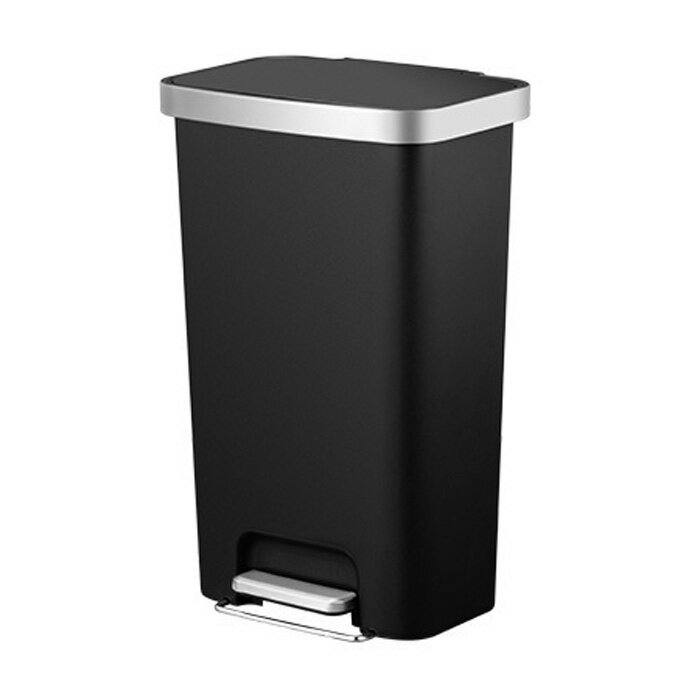 EKO 45L ゴミ箱 HANA STEP BIN ハナステップビン ペダル式 大容量 EK6266-45-BL ブラック ダストボックス おしゃれ スタイリッシュ【送料無料】【KK9N0D18P】