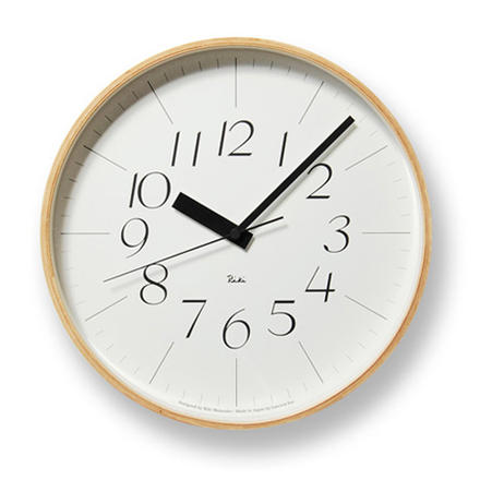 ◆◆ポイント10倍!◆◆【デザイン:渡辺力】Lemnos(レムノス)インテリアクロックRIKI CLOCK RC(電波時計タイプ)WR08-26