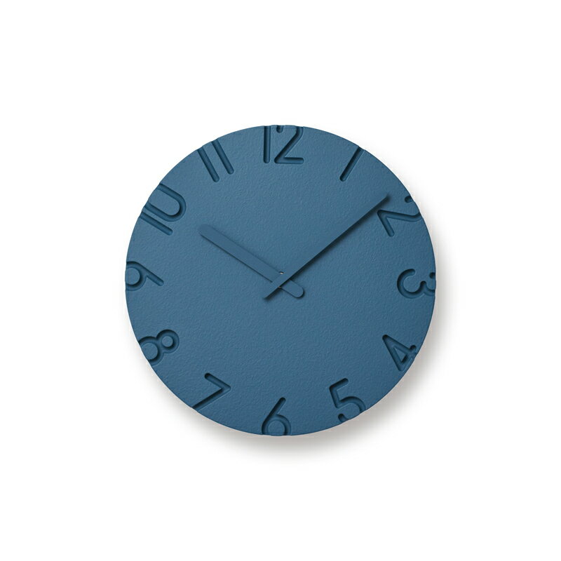 【4日20:00～28h限定10%OFFクーポン】レムノス Lemnos CARVED COLORED ブルーNTL16-06 BL 掛け時計 おしゃれ かわいい オシャレ アナログ 壁掛け時計 かけ時計 時計 見やすい 高級 日本製 北欧 モダン ア