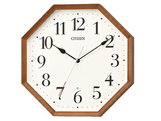 CITIZEN/シチズン 8MY531-006 電波時計 夜眠る秒針機能付 木枠(シナ無垢材) 茶色半艶仕上(ベージュ)