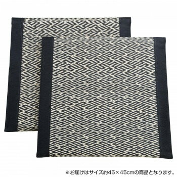 い草クッション 約45×45cm 2枚組 SEN6209342 WH 【メーカー直送】のため配送日時指定・代引不可