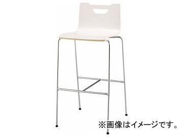 アイリスチトセ リフレッシュチェア フーク 背・座合板 カウンター型 ホワイト CFKCK-G-W(7902123) Refresh chair Fark Back Shadle counter type White