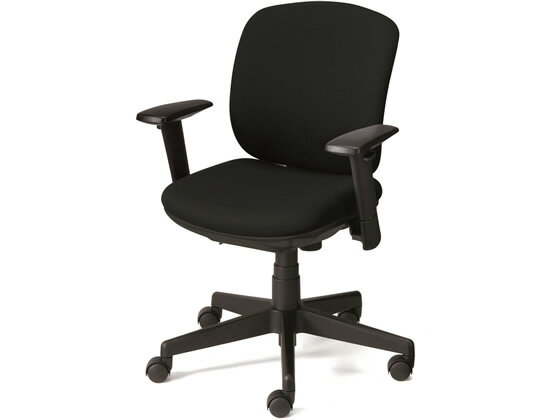 【メーカー直送】プラス プリセア ローバック ブラックシェル肘付 ブラック KD-K66SL BK【代引不可】【組立・設置・送料無料】 肘付き 可動肘タイプ 布張りチェア オフィスチェア