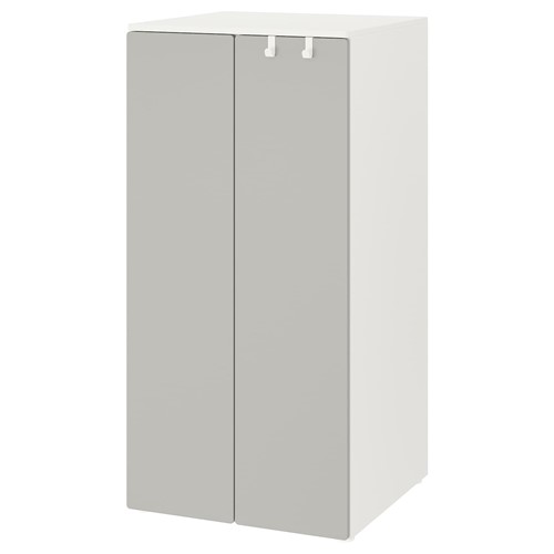 [IKEA/イケア/通販]SMASTAD スモースタード / PLATSA プラッツァ ワードローブ, ホワイト/グレー[13](a)(39430141)