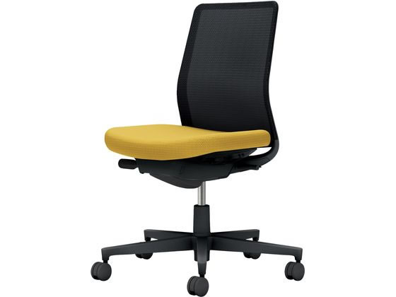 【メーカー直送】コクヨ モネット 肘なし 背座別色 オリーブイエロー/ブラック【代引不可】【組立・設置・送料無料】 肘なし メッシュチェア オフィスチェア