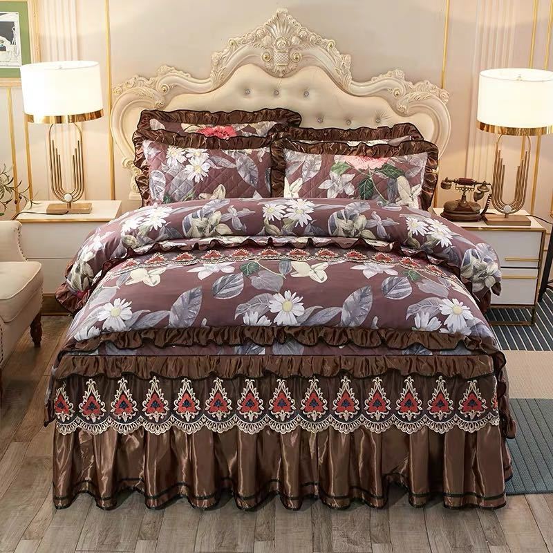 高級ワイドダブル ベッド用品4点セット .寝具 ボックスシーツ 枕カバー掛け布団カバー ベッドカバー 別サイズあり