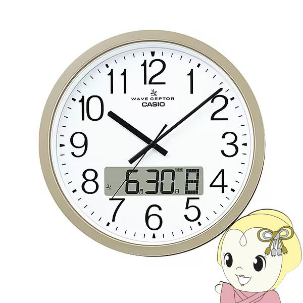 掛け時計 掛時計 IC-4100J-9JF アナログ表示 液晶日付表示 電波時計 カシオ CASIO【KK9N0D18P】