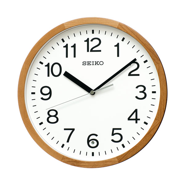 セイコー SEIKO 暗くなると秒針を止め 音がしない 壁掛け時計 KX249B 電波時計 「kaka」 文字入れ不可 【あす楽】