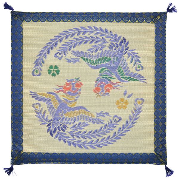 国産い草 御前座布団/クッション 【鳳凰 ほうおう 約幅70×奥行70cm】 日本製 〔ご仏前用 法事 法要〕 (代引不可)