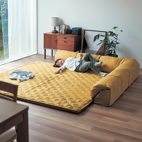 ラグが洗えるコーナーローソファーセット