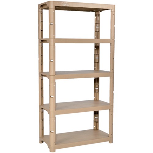 TRUSCO トラスコ中山 プラ棚 高さ1800-5段タイプ コーナーキャップ4個付 ライトサンド [TPT-6345C-LS] TPT6345CLS 販売単位:1 送料無料