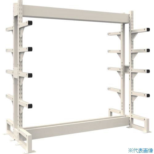 ■TRUSCO ボルトレス長尺保管棚M1.5 複式基本900X450XH1800 5段 VRM1.56355W(5386669)[送料別途お見積り][法人限定][直送]