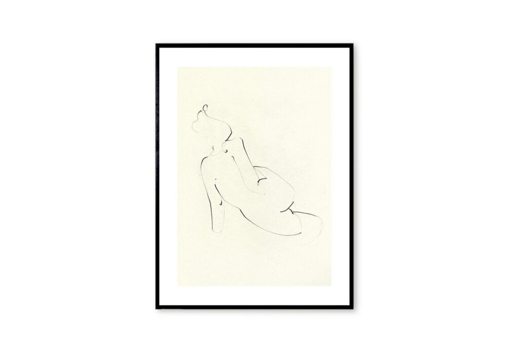 【在庫限り】【再入荷なし】 THE POSTER CLUB × Ekaterina Koroleva ポスター/アートプリント 30×40cm Nude 01【イラスト インテリア 北欧雑貨 おしゃれ 壁掛け 絵画 パネル モダン モノクロ モノトーン デンマーク コペンハーゲン】