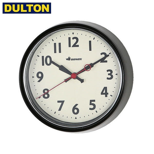 【店内全品ポイント5倍〜10倍】DULTON WALL CLOCK BLACK 【品番:S426-207BK】 ダルトン インダストリアル アメリカン ヴィンテージ 男前 ウォールクロック ブラック