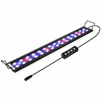 Hygger 水槽ライト アクアリウム LED 熱帯魚ライト 24/39LED 30CM 45CM 60CM 3つの照明モード 明るさ調整 タイマー付き 観賞魚飼育 水草育成 スライド式 26-66cm水槽対応 省エネ 長寿命 プラスチック ブラック