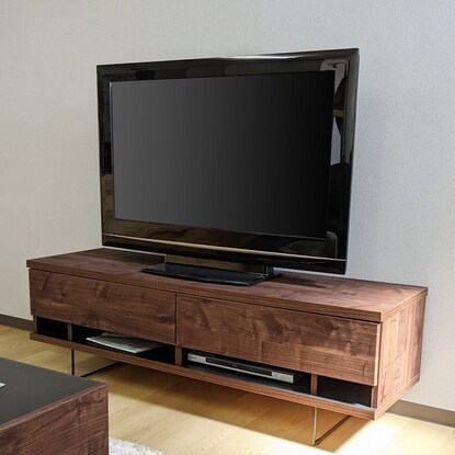 配線すっきり！コンセント付きテレビ台(ローボード幅150cm BR)